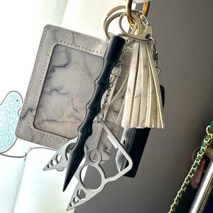 SAFETY KEYCHAIN ON A BANGLE BRACELET